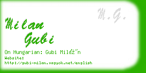 milan gubi business card